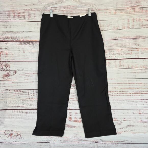 Chico's Serene Stretch Black Crop Pants Sz 1X Side Zip Slit The Ultimate Fit NWT - Picture 2 of 13